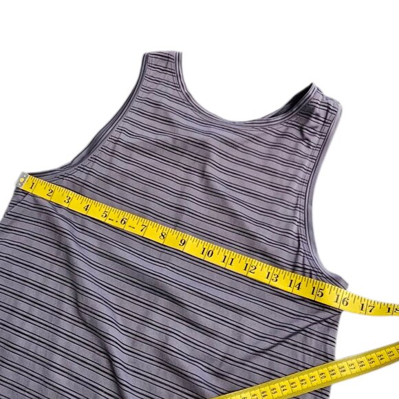 Lululemon Womens Twist, Open Back Tank, Striped, Sheer, Purple, Athletic - Picture 6 of 7